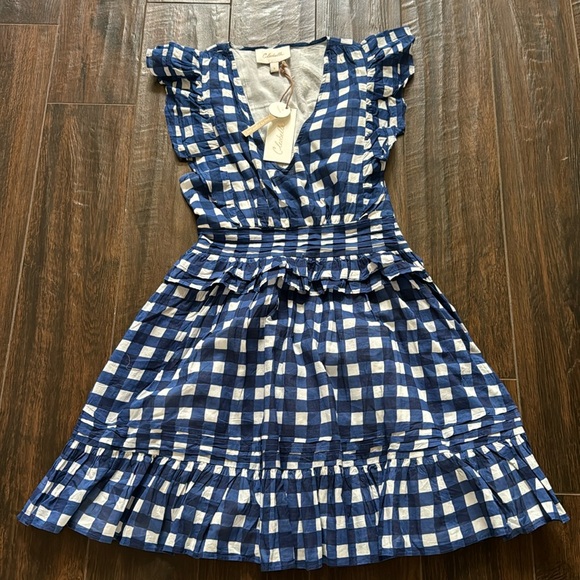 Cleobella Dresses & Skirts - Cleobella Blue and White Gingham Mini Dress